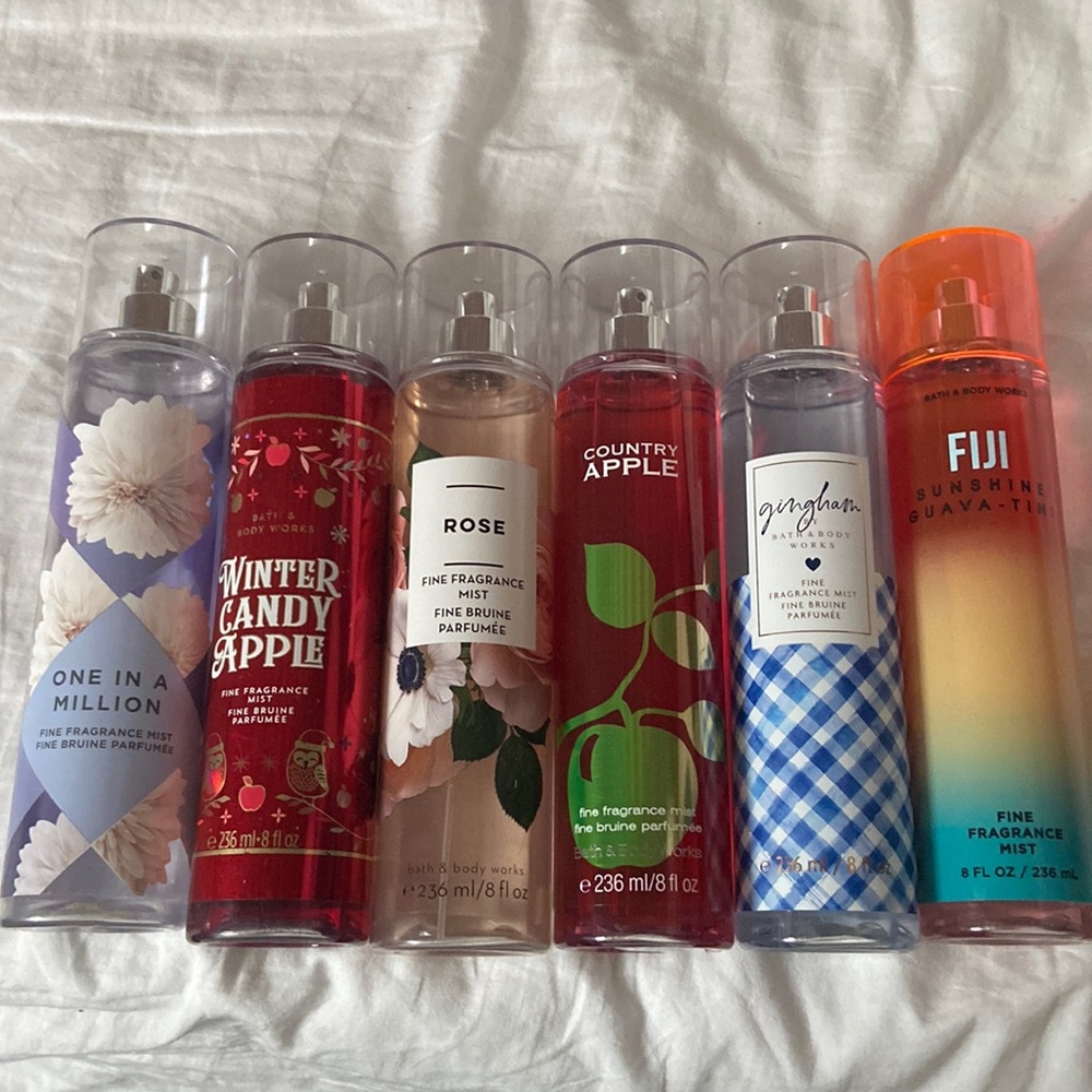 COPY Bundle of 6 bath and body works mists